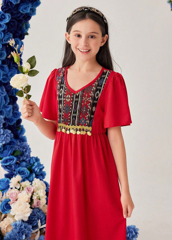 Красное платье SHEIN (324028389)