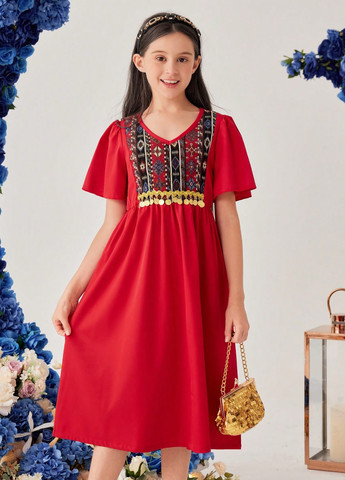 Красное платье SHEIN (324028389)