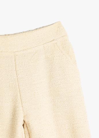 Светло-бежевые кэжуал демисезонные прямые брюки KOTON