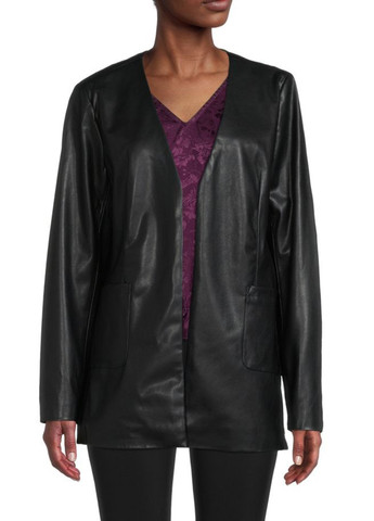 Черный женский жакет Calvin Klein однотонный - демисезонный