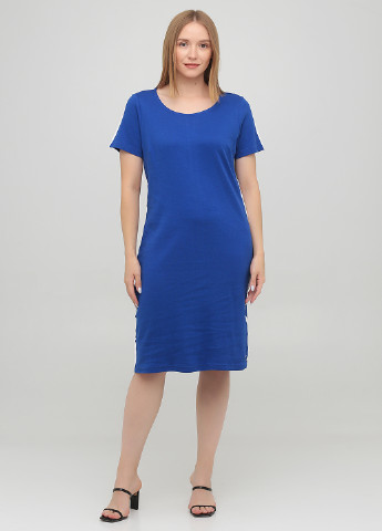 Темно-синя кежуал сукня сукня-футболка Collection L однотонна