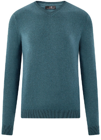 Темно-бирюзовый демисезонный пуловер пуловер Oodji