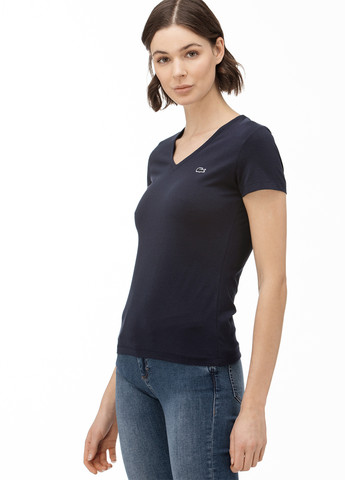 Темно-синяя демисезон футболка Lacoste
