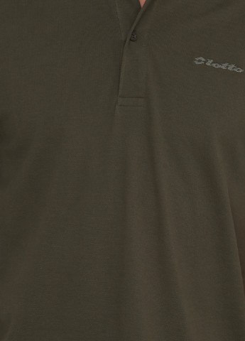 Оливковая (хаки) футболка-поло для мужчин Lotto однотонная