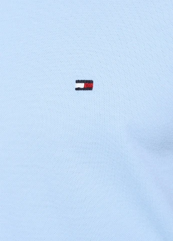 Светло-голубой футболка-поло для мужчин Tommy Hilfiger с логотипом