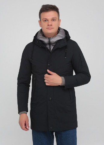 Черная зимняя куртка 2в1 DUNO