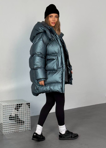 Синій зимній Пуховик No Brand