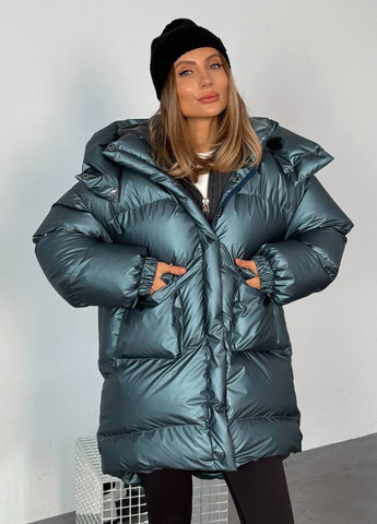 Синій зимній Пуховик No Brand