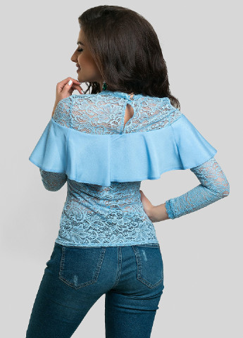 Голубая демисезонная блуза Azuri
