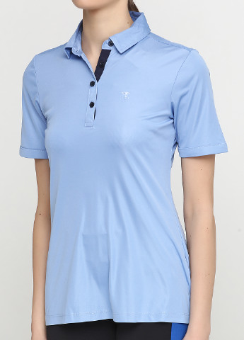 Голубой женская футболка-поло Crivit однотонная