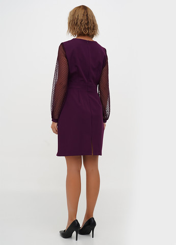 Сливовое кэжуал платье Sassofono однотонное