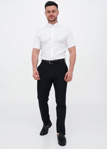 Белая кэжуал, классическая рубашка однотонная Trend Collection