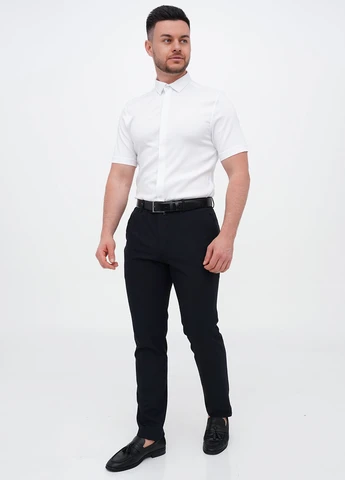 Белая кэжуал, классическая рубашка однотонная Trend Collection