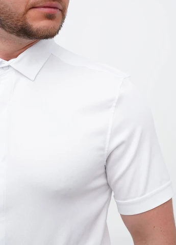 Белая кэжуал, классическая рубашка однотонная Trend Collection