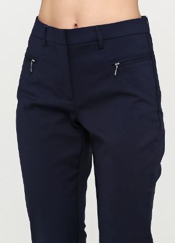 Темно-синие кэжуал демисезонные зауженные брюки Heine