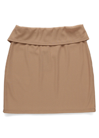 Бежевая кэжуал однотонная юбка PrettyLittleThing