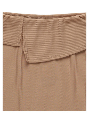 Бежевая кэжуал однотонная юбка PrettyLittleThing