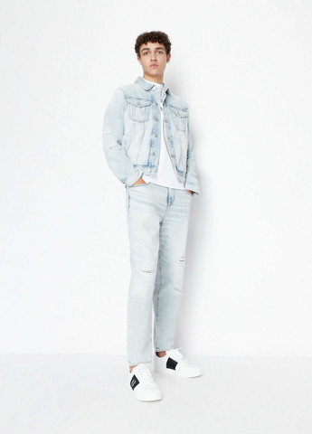 Світло-блакитна демісезонна куртка Armani Exchange