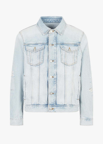 Світло-блакитна демісезонна куртка Armani Exchange