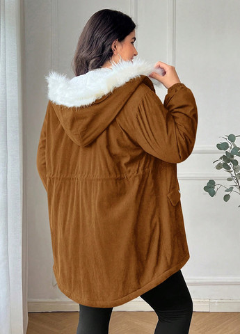 Коричневая зимняя куртка SHEIN