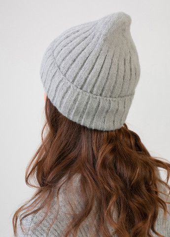 Зимова тепла ангорова шапка жіноча з відворотом без підкладки 551136 DeMari лайк ангора (237904116)