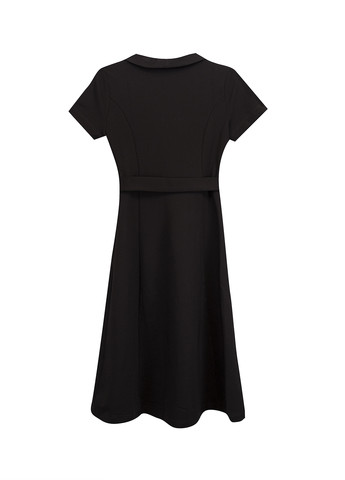 Черное кэжуал платье на запах MINT&BERRY однотонное