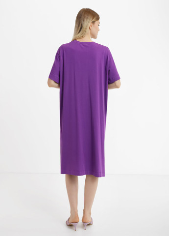 Фіолетова кежуал сукня сукня-футболка Promin однотонна