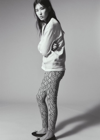 Комбинированные демисезонные леггинсы H&M