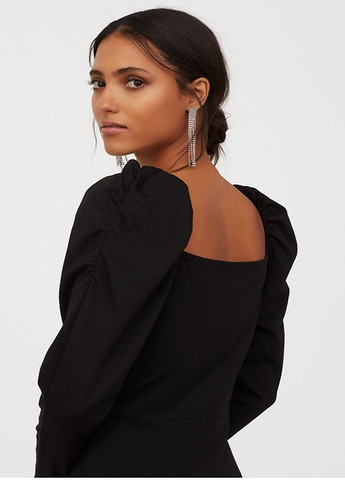 Чорна кежуал сукня футляр H&M однотонна