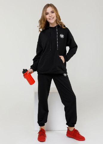 Черный демисезонный детские спортивные костюмы ISSA PLUS
