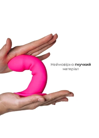 Ділдо з присоскою Hitsens 2 Pink, відмінно для страпону, макс діаметр 4см, довжина 16,7см Adrien Lastic (254152431)