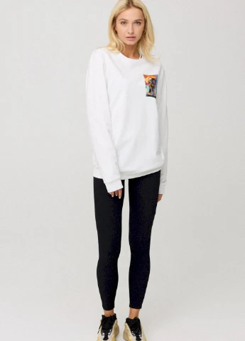 Белый світшот жіночий oversize /no flis/ YAPPI (254658648)