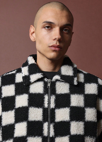 Черно-белая демисезонная куртка SHEIN