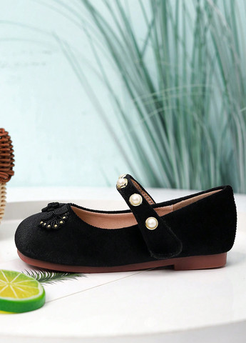 Черные туфли на низком каблуке SHEIN