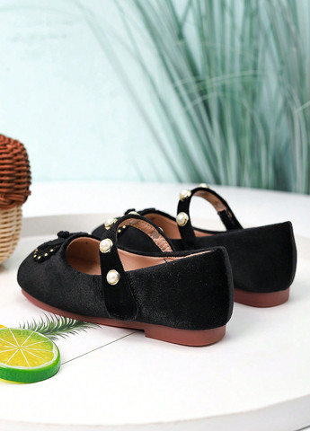 Черные туфли на низком каблуке SHEIN