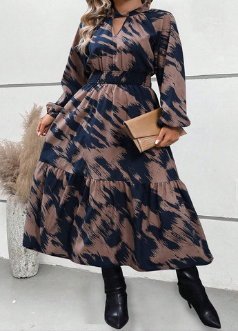 Комбінована кежуал сукня SHEIN з абстрактним візерунком