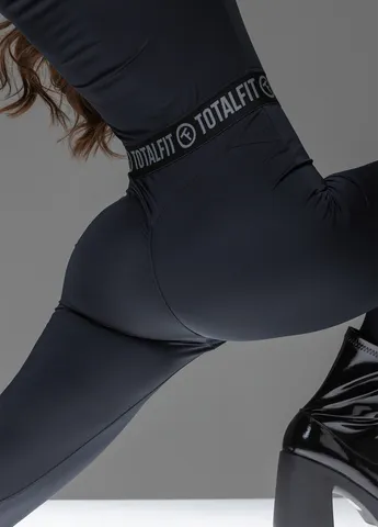 Комбінезон із саплексу TOTALFIT комбінезон-брюки однотонний чорний кежуал, спортивний поліестер