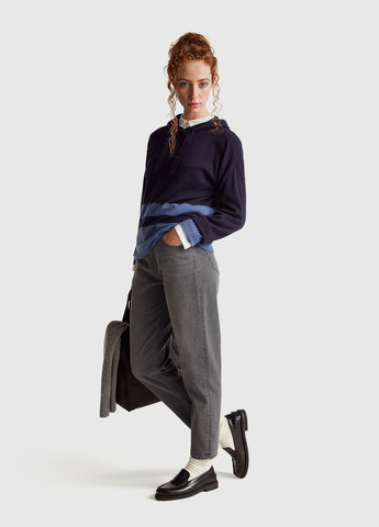 Темно-синий демисезонный свитер United Colors of Benetton