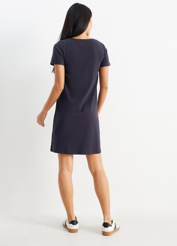 Темно-синя кежуал сукня сукня-футболка C&A однотонна