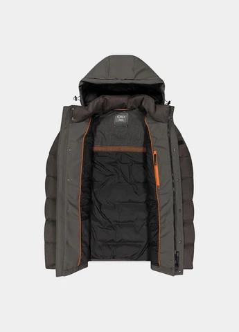 Сіра зимня куртка CMP JACKET ZIP HOOD MELANGE