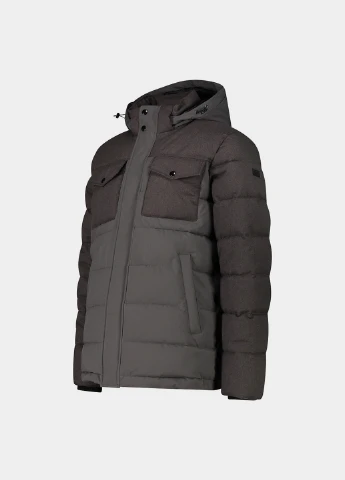 Сіра зимня куртка CMP JACKET ZIP HOOD MELANGE