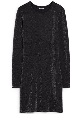 Чорна кежуал сукня футляр C&A з візерунком "перець з сіллю"