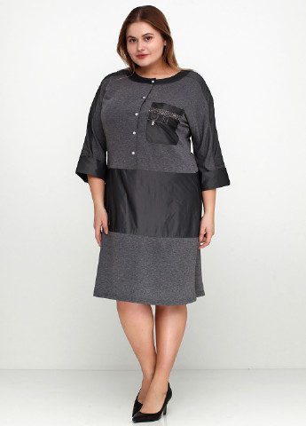 Темно-серое кэжуал платье Kapris меланжевое