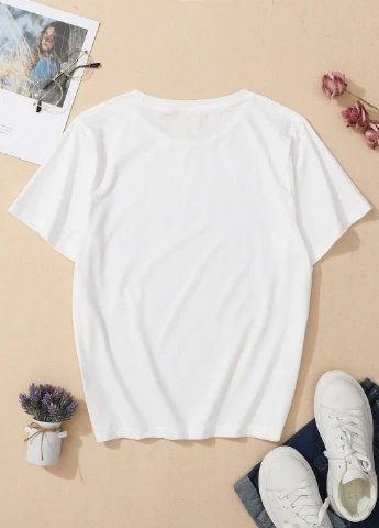 Біла літня футболка SHEIN