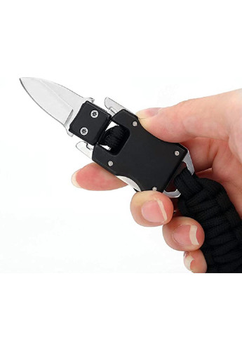 Браслет выживания - нож из паракорда черного цвета No Brand (254661064)