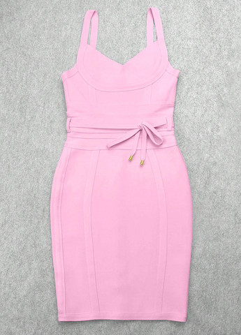 Світло-рожева кежуал сукня силуетна, бандажне SHEIN однотонна