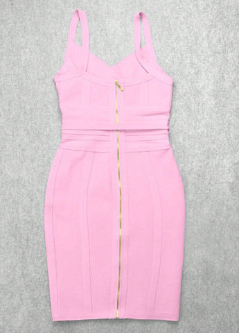 Світло-рожева кежуал сукня силуетна, бандажне SHEIN однотонна