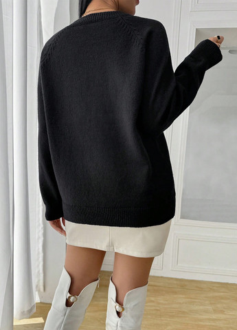 Комбинированный демисезонный джемпер джемпер SHEIN