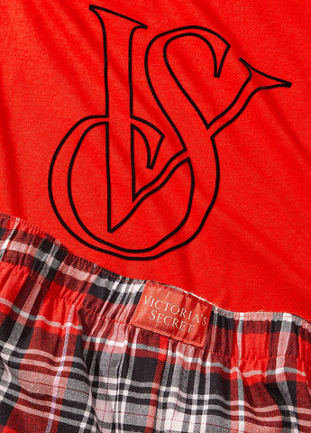 Красная всесезон пижама (футболка, брюки) футболка + брюки Victoria's Secret