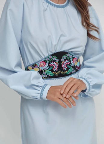 Блакитна сукня Nenka з орнаментом